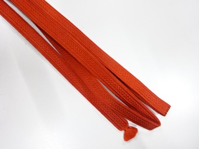  未使用品　正絹　帯留め用　手組三分紐